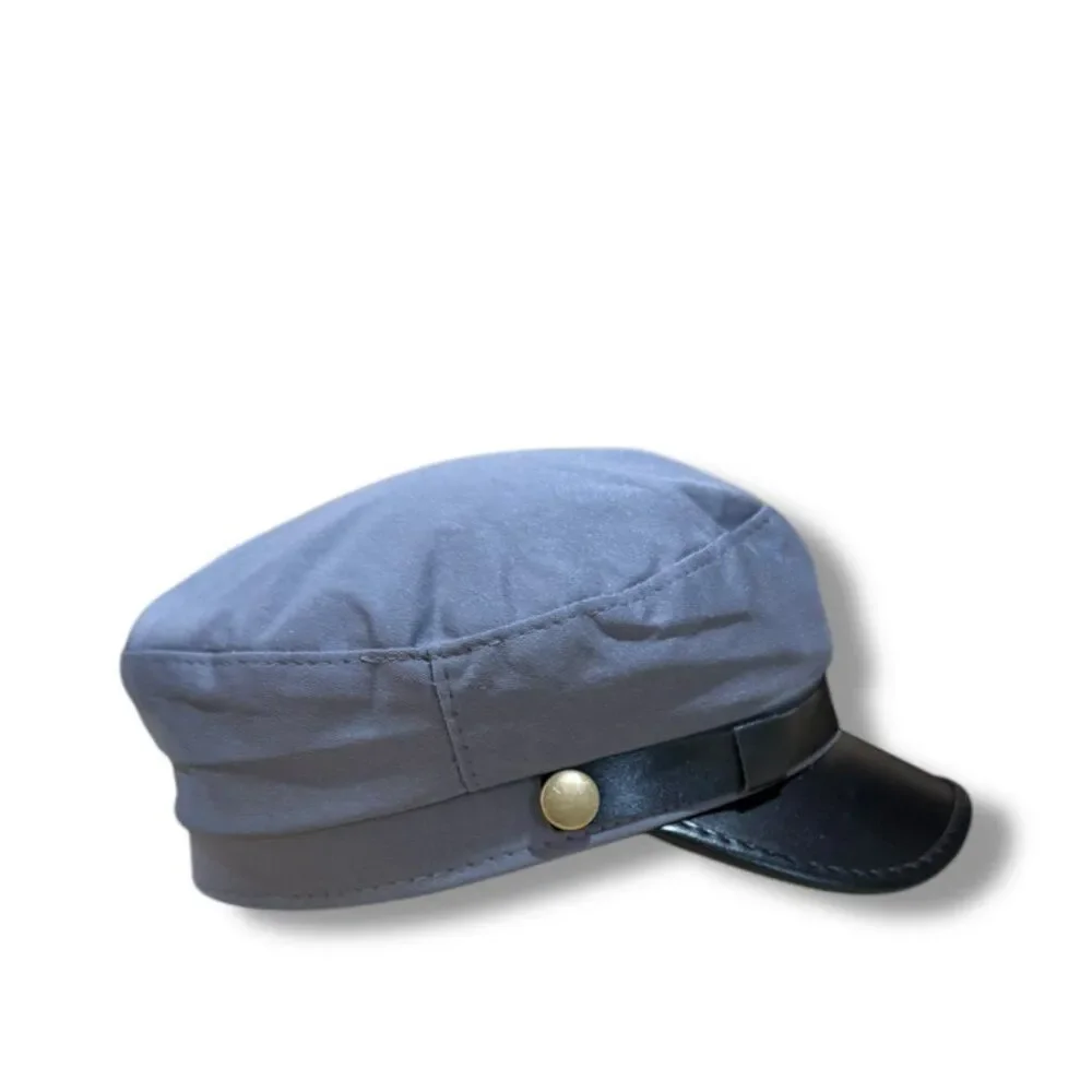 Gray Black Two Tone Captain Newsboy Cabbie Hat NWT